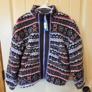 DSG Girls' XL (16) Cozy Fleece Full Zip Jacket Outerwear Warm Casual Outdoor New